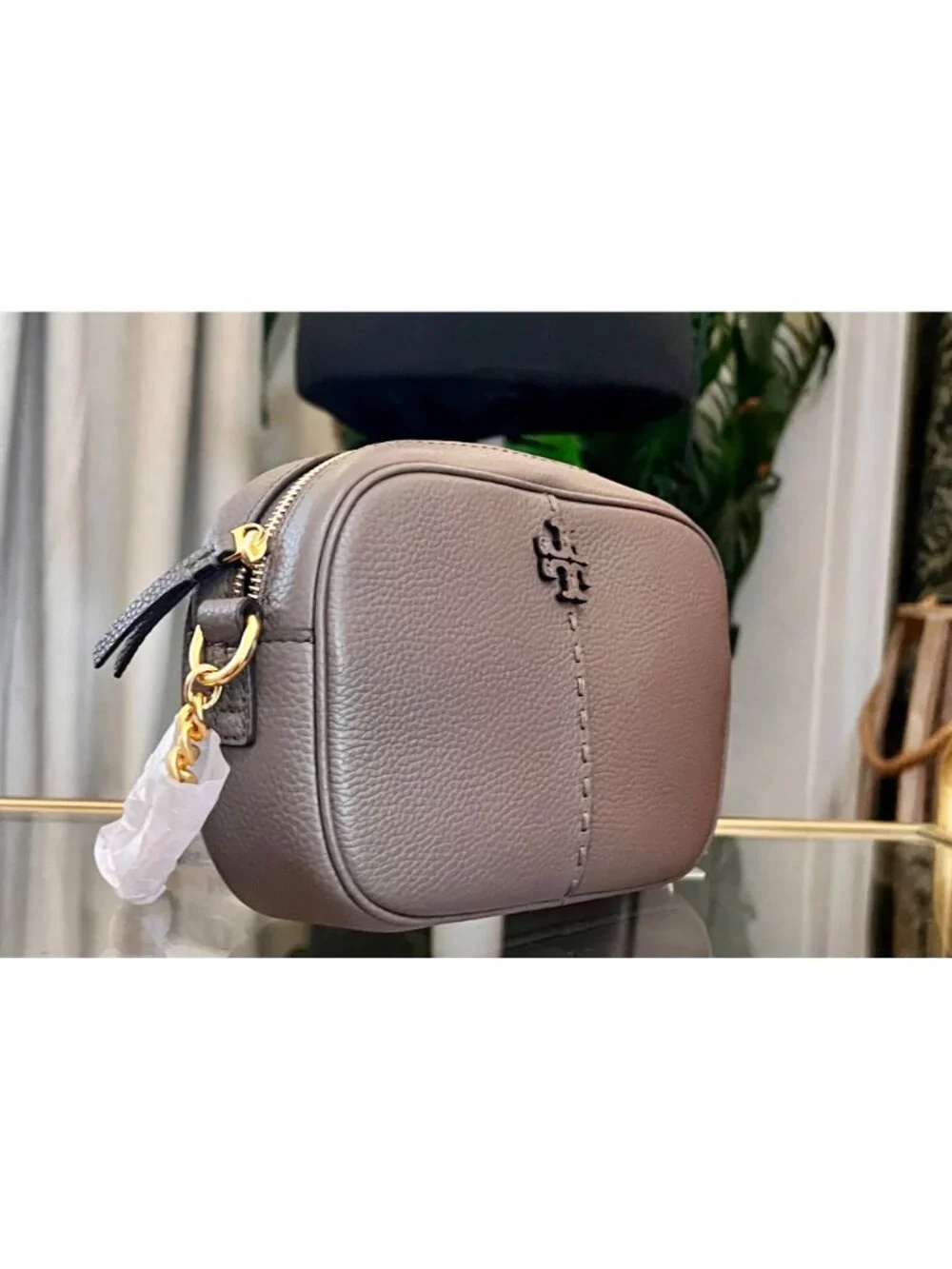 NWT!!!  Authentic Tory Burch Taupe McGraw Camera Bag